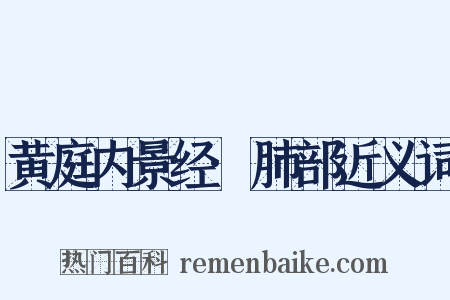 黄庭内景经·肺部近义词是什么意思的图片